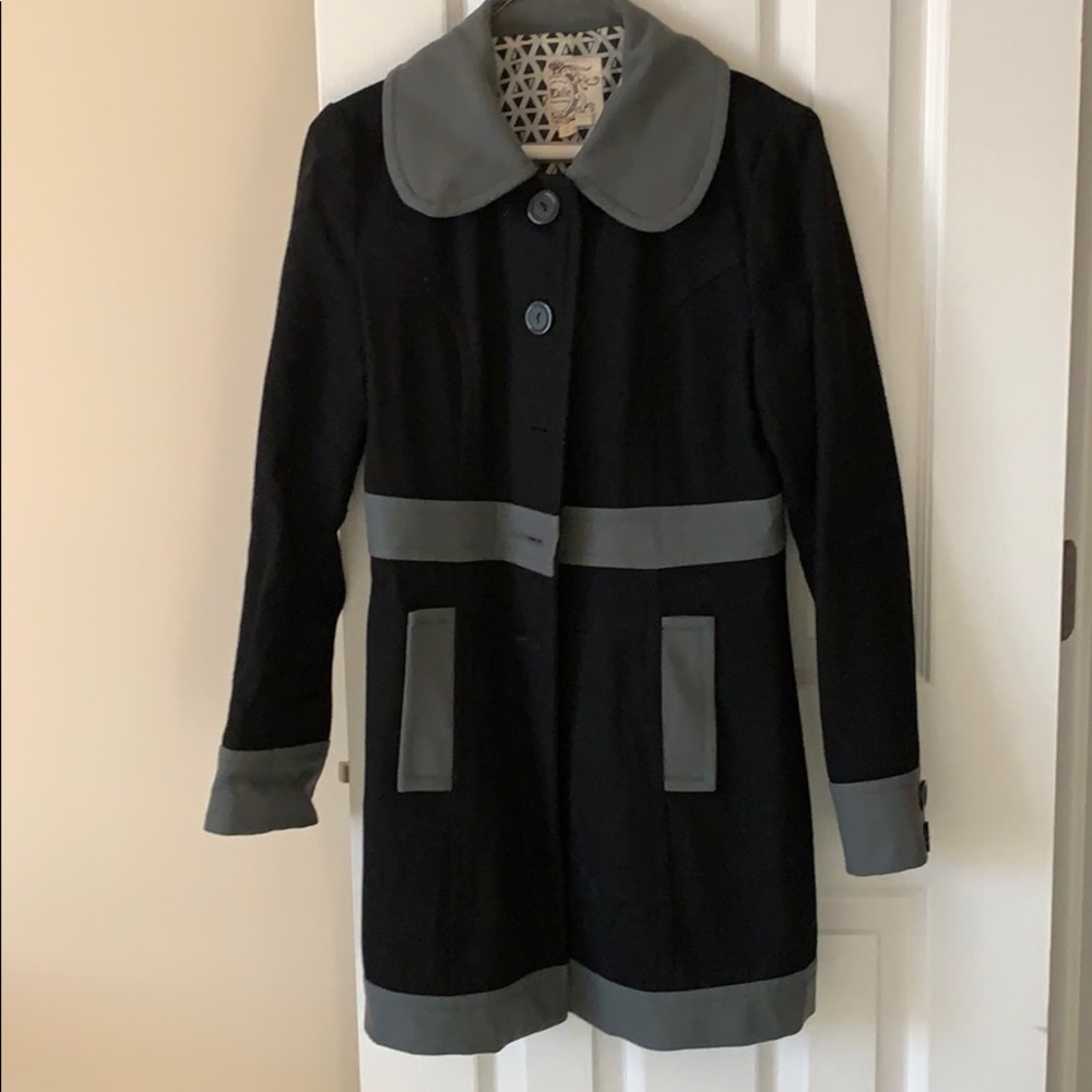 Black and Grey trench coat